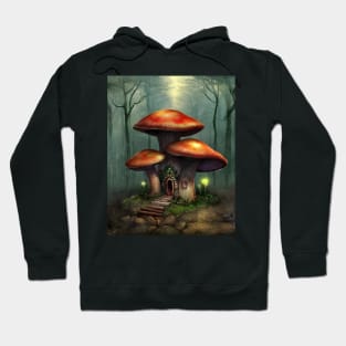 Magic Mushroom House in an Enchanted Forest Hoodie